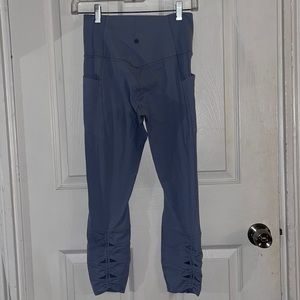 Periwinkle leggings for Yoga/Athleisure from Athleta, Size Small.